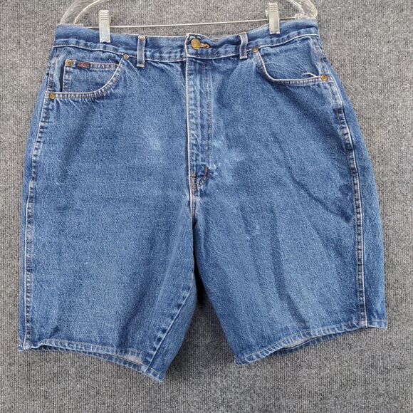Chic Jean Shorts Womens Size 34x9 Blue Denim Belt Loops 5 Pocket - Picture 2 of 11